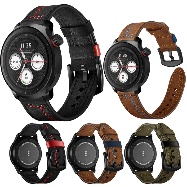 Motorola Smartwatch Accessories - Skórzany pasek do zegarka Motorola Moto