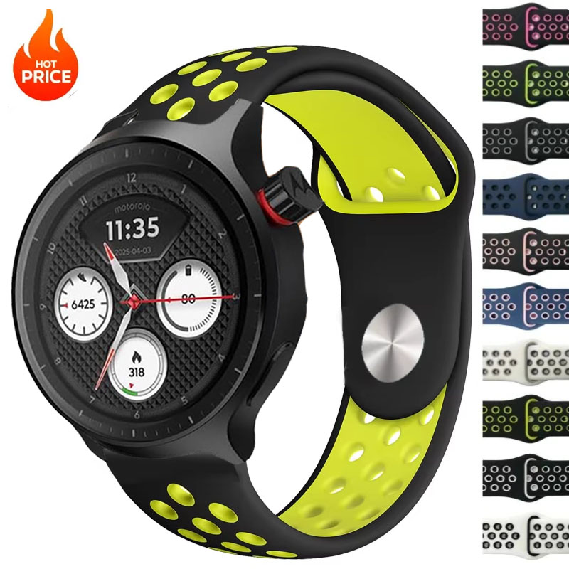 Motorola Smartwatch Accessories - Oddychający, dwukolorowy pasek 20mm 22mm do