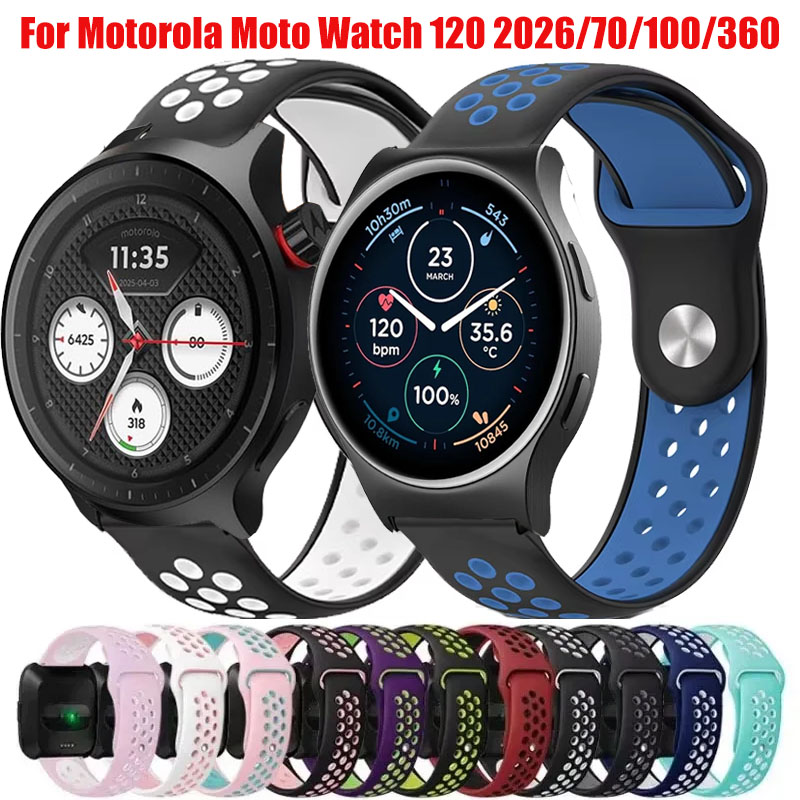 Motorola Smartwatch Accessories - Oddychający pasek zamienny 20mm 22mm do