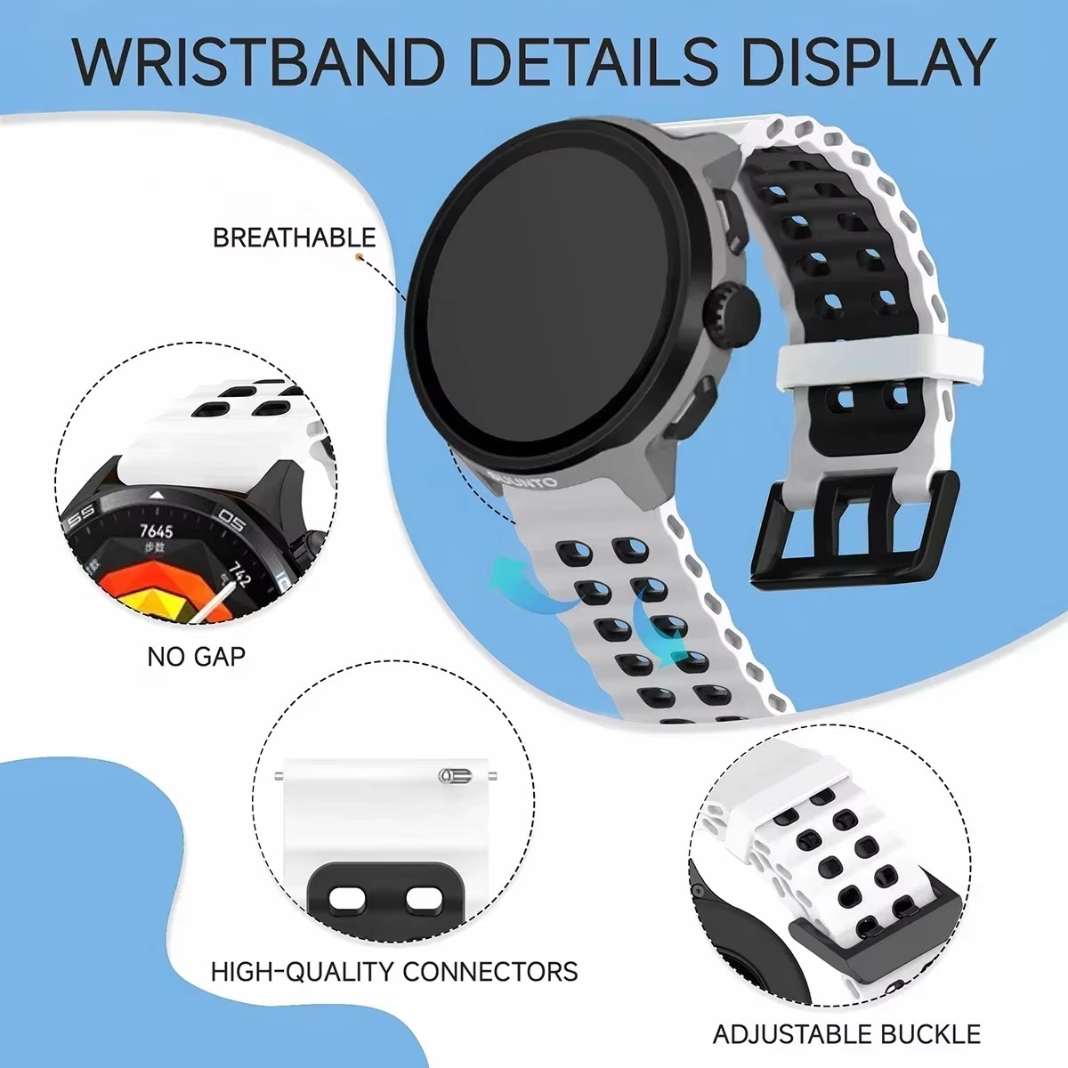 Dwukolorowy silikonowy pasek s – Motorola Smartwatch Accessories recenzja i cena